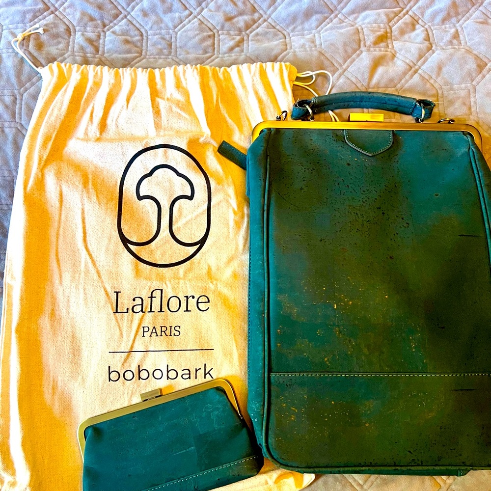 Bobobark Backpack & Clutch by Laflore Paris